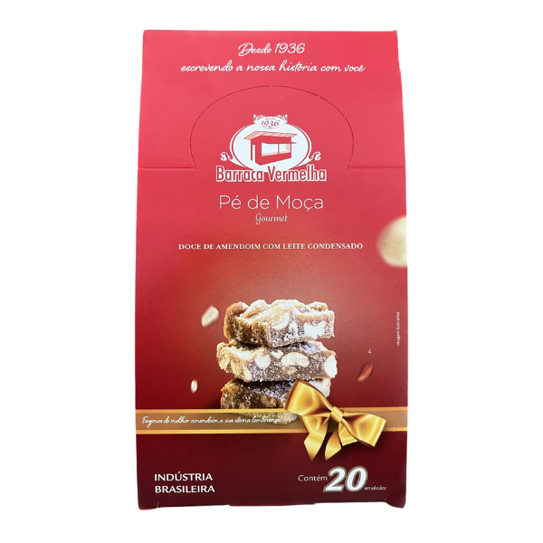 Pé de moça gourmet Barraca vermelha - Display c/20 unid. 50 gr. cada