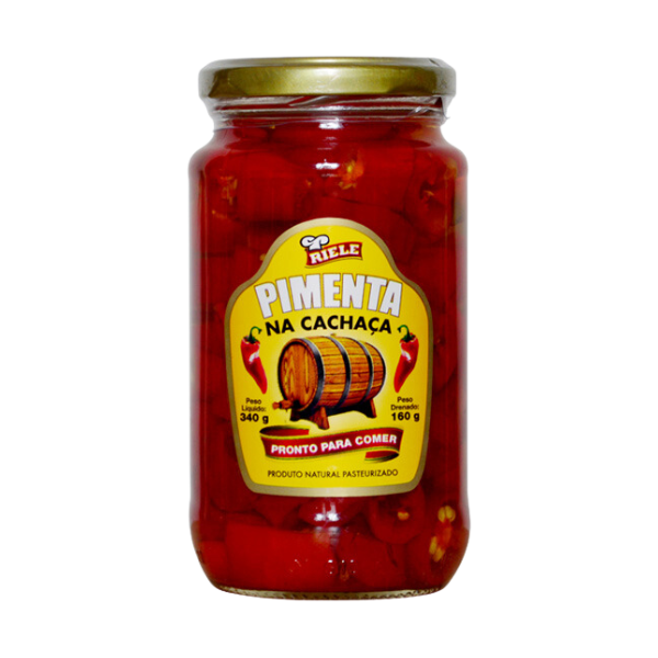 Pimenta dedo de moça Riele na cachaça - 340 g.