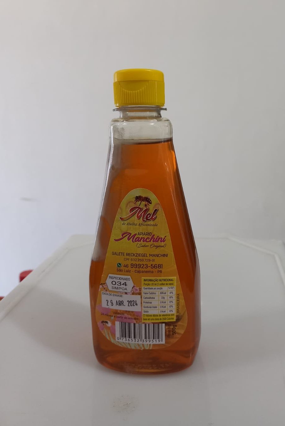 Mel Manchini -Capanema -Pr Bisnaga - 500g.